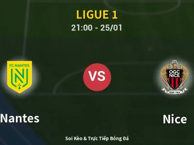 🔴 Trực Tiếp: Nantes 1-3 Nice – Link Xem Ligue 1 (Full HD)