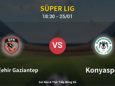 Kết Quả: Gazişehir Gaziantep 1-1 Konyaspor – Highlight & Bàn Thắng | Süper Lig