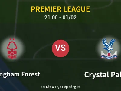 Soi Kèo Nottingham Forest vs Crystal Palace – 21:00 01/02 | Nhận Định, Dự Đoán Tỷ Số