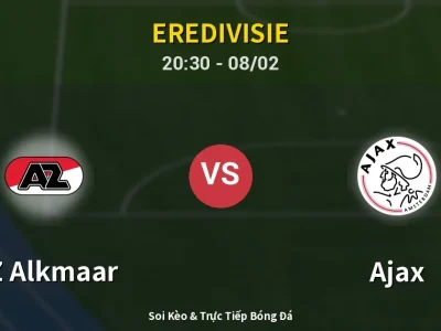 🔴 Trực Tiếp: AZ Alkmaar 0-0 Ajax – Link Xem Eredivisie (Full HD)