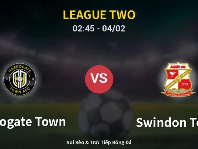 Kết Quả: Harrogate Town 0-1 Swindon Town – Highlight & Bàn Thắng | League Two