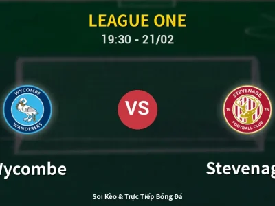 Kết Quả: Wycombe 3-1 Stevenage – Highlight & Bàn Thắng | League One