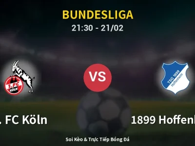 🔴 Trực Tiếp: 1. FC Köln 1-1 1899 Hoffenheim – Link Xem Bundesliga (Full HD)