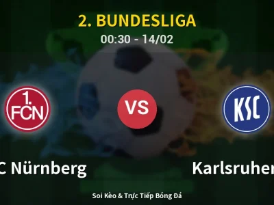 🔴 Trực Tiếp: 1. FC Nürnberg 0-0 Karlsruher SC – Link Xem 2. Bundesliga (Full HD)