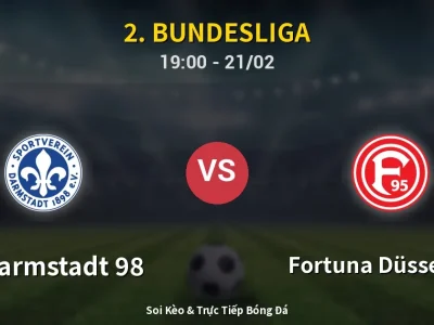 Kết Quả: SV Darmstadt 98 2-1 Fortuna Düsseldorf – Highlight & Bàn Thắng | 2. Bundesliga