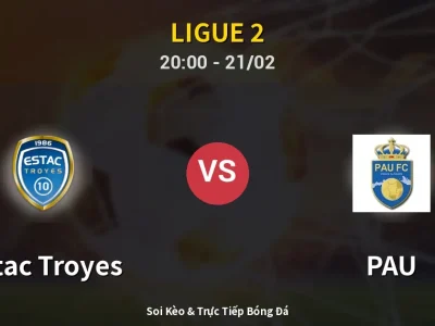 Kết Quả: Estac Troyes 4-3 PAU – Highlight & Bàn Thắng | Ligue 2