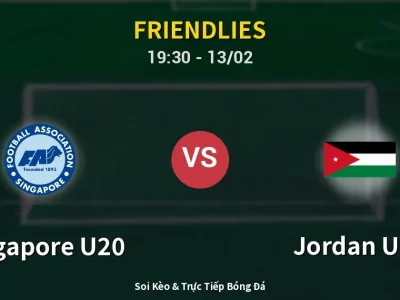 Kết Quả: Singapore U20 0-2 Jordan U20 – Highlight & Bàn Thắng | Friendlies