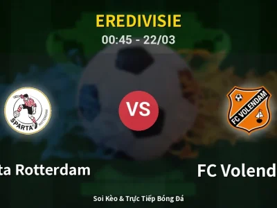 Kết Quả: Sparta Rotterdam 2-0 FC Volendam – Highlight & Bàn Thắng | Eredivisie