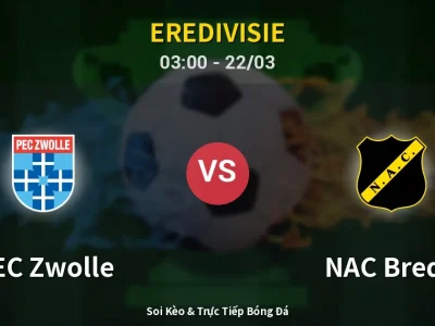 🔴 Trực Tiếp: PEC Zwolle 0-0 NAC Breda – Link Xem Eredivisie (Full HD)