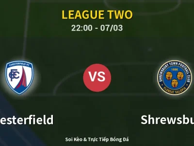 Soi Kèo Chesterfield vs Shrewsbury – 22:00 07/03 | Nhận Định, Dự Đoán Tỷ Số