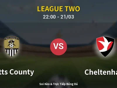 Soi Kèo Notts County vs Cheltenham – 22:00 21/03 | Nhận Định, Dự Đoán Tỷ Số