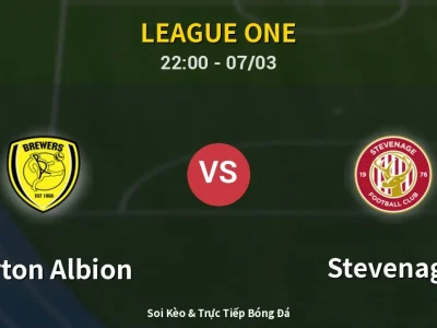 Soi Kèo Burton Albion vs Stevenage – 22:00 07/03 | Nhận Định, Dự Đoán Tỷ Số