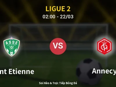 🔴 Trực Tiếp: Saint Etienne 3-0 Annecy – Link Xem Ligue 2 (Full HD)
