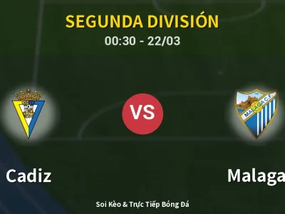 Kết Quả: Cadiz 0-3 Malaga – Highlight & Bàn Thắng | Segunda División