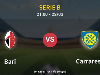 🔴 Trực Tiếp: Bari 0-0 Carrarese – Link Xem Serie B (Full HD)