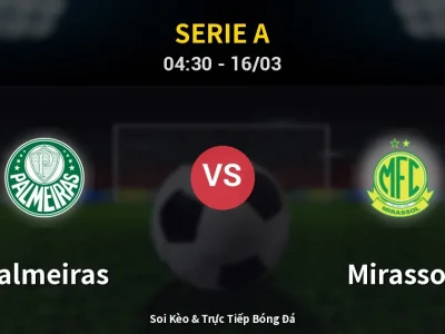 Kết Quả: Palmeiras 1-0 Mirassol – Highlight & Bàn Thắng | Serie A