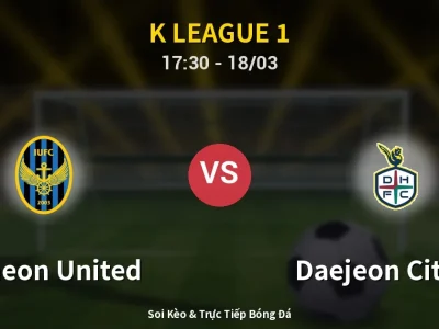 Kết Quả: Incheon United 1-3 Daejeon Citizen – Highlight & Bàn Thắng | K League 1