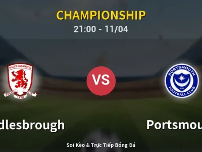 Soi Kèo Middlesbrough vs Portsmouth – 21:00 11/04 | Nhận Định, Dự Đoán Tỷ Số