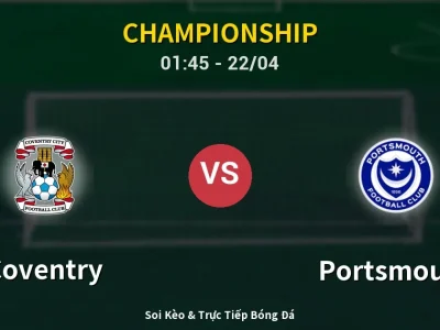 Kết Quả: Coventry 5-1 Portsmouth – Highlight & Bàn Thắng | Championship