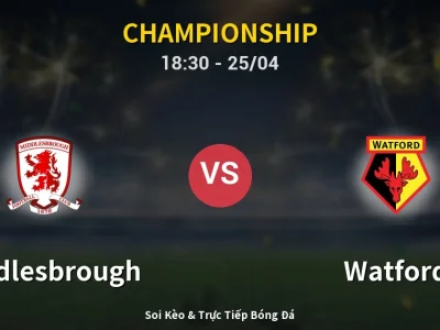 Soi Kèo Middlesbrough vs Watford – 18:30 25/04 | Nhận Định, Dự Đoán Tỷ Số