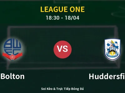 Soi Kèo Bolton vs Huddersfield – 18:30 18/04 | Nhận Định, Dự Đoán Tỷ Số