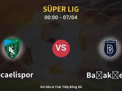 Kết Quả: Kocaelispor 0-0 Başakşehir – Highlight & Bàn Thắng | Süper Lig