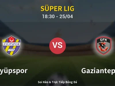 Soi Kèo Eyüpspor vs Gaziantep FK – 18:30 25/04 | Nhận Định, Dự Đoán Tỷ Số