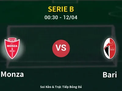 🔴 Trực Tiếp: Monza 1-0 Bari – Link Xem Serie B (Full HD)
