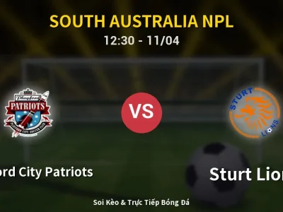 Soi Kèo Playford City Patriots vs Sturt Lions – 12:30 11/04 | Nhận Định, Dự Đoán Tỷ Số