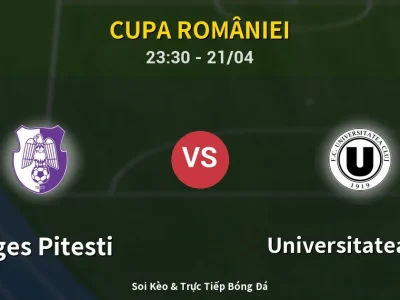 Soi Kèo Arges Pitesti vs Universitatea Cluj – 23:30 21/04 | Nhận Định, Dự Đoán Tỷ Số