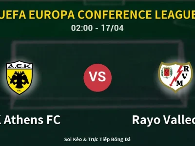 Kết Quả: AEK Athens FC 3-1 Rayo Vallecano – Highlight & Bàn Thắng | UEFA Europa Conference League