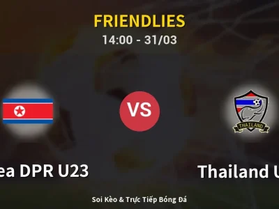 Kết Quả: Korea DPR U23 0-0 Thailand U23 – Highlight & Bàn Thắng | Friendlies