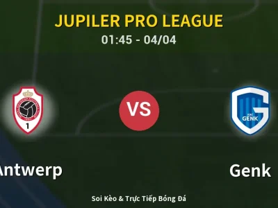 Kết Quả: Antwerp 1-2 Genk – Highlight & Bàn Thắng | Jupiler Pro League