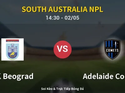 Soi Kèo FK Beograd vs Adelaide Comets – 14:30 02/05 | Nhận Định, Dự Đoán Tỷ Số