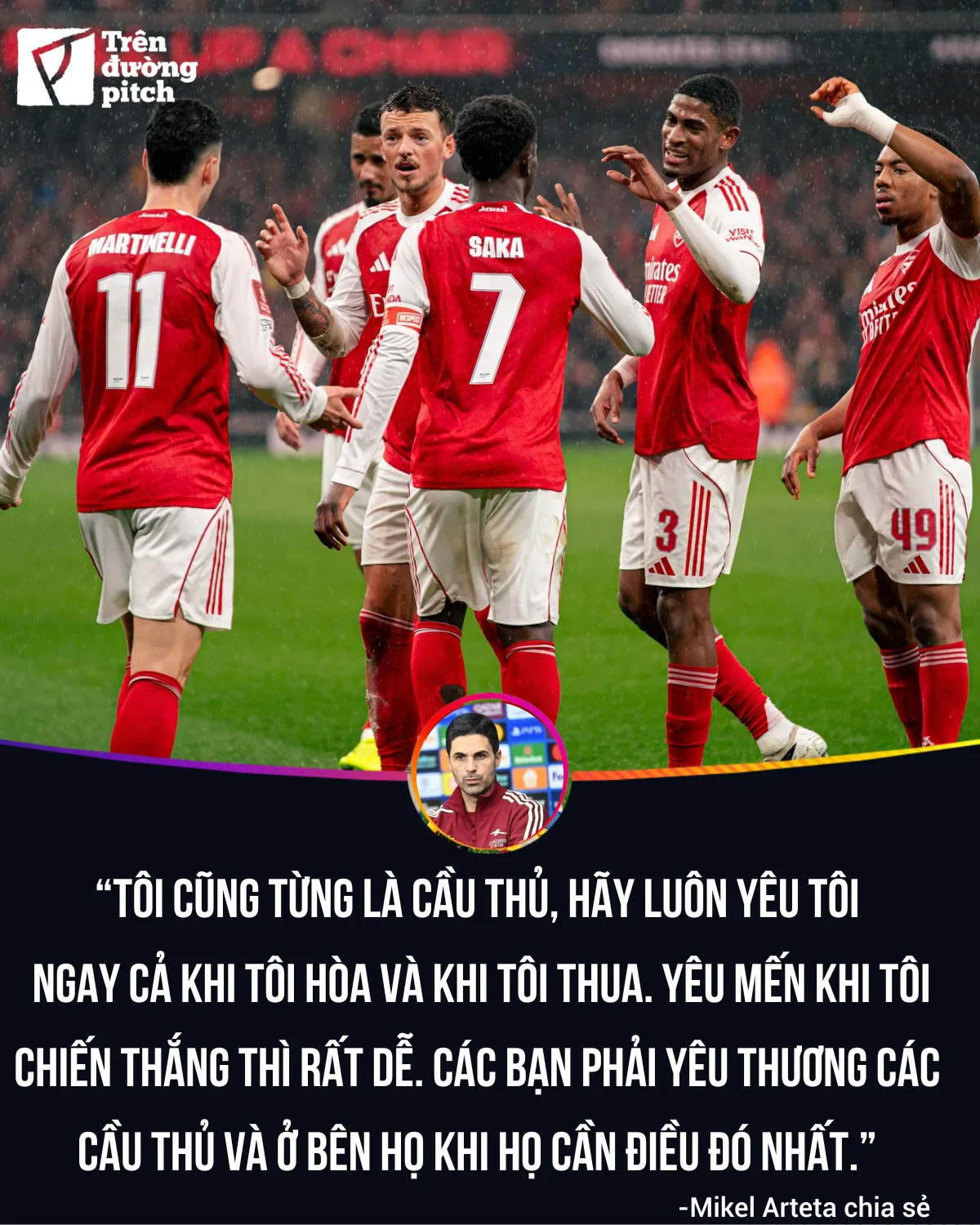 Mikel Arteta kêu gọi CĐV hãy yêu thương các cầu thủ Arsenal 1 Mikel Arteta kêu gọi CĐV hãy yêu thương các cầu thủ Arsenal 1